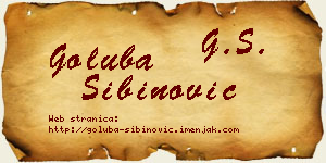 Goluba Sibinović vizit kartica